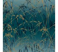 Clarissa Hulse Meadow Grass Wallpaper | Teal & Soft Gold