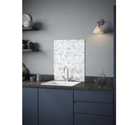 Clarissa Hulse Self Adhesive Kitchen Splashback Wild Chevril Chalk Toughened Glass (W) 600 X (L) 750mm