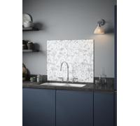 Clarissa Hulse Self Adhesive Kitchen Splashback Wild Chevril Chalk Toughened Glass (W) 900 X (L) 750mm