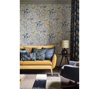 Summer Border Floral Wallpaper Clarissa Hulse Blue One Size