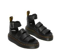 Clarissa II Quad Platform Sandals in Leather Black