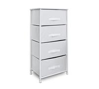 Clarisworld Drawers Storage Tower Dresser - Wood Top, Sturdy Steel Frame, Organizer Unit For Bedroom, Hallway, Entryway, Closets