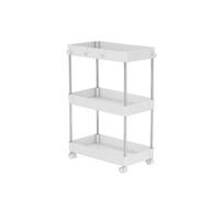 Clarisworld Storage Cart With 3 Tier Rolling Utility Trolley With Lockable Wheels For Home, Office (3 Tier Storage Cart)
