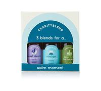 Clarity Blend Aromatherapy - Total De-Stress | Pulse Point Aromatherapy Roller Ball Gift Set | 100% Pure Essential Oil Blend | 3 x 10ml (Calm Moments)