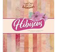 Clarity Designer Paper - Hibiscus Infusions: 8" x 8" Premium Collage Paper, 48 Sheets, 80gsm, 12 Patterns, Single Sided, Acid Free