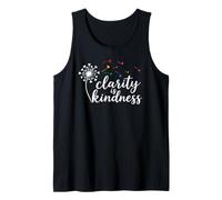 Clarity is Kindness Dandelion Script Floral Positivity Women Tank Top