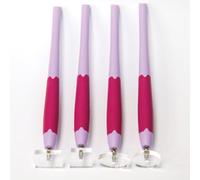 Clarity Stamp Pens - Set of 4 - Square, Circle, Rectangle & Oval: Clear Acrylic Stamp Mounting Pens with Comfort Grip