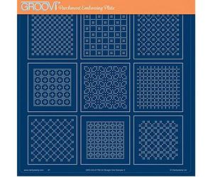 Clarity Stamps Josie's Straight Embossed Patterns 2 A4 Square Groovi Plate