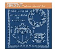 Clarity Stamps Linda Williams' All You Need is Tea A5 Square Groovi Plate