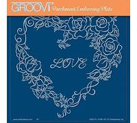 Clarity Stamps Linda Williams' Groovi Contours - Rose Heart Frame - A5 Square Groovi Plate