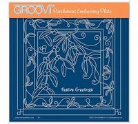 Clarity Stamps Linda Williams' Mistletoe Swirls - Christmas Treasures A5 Square Groovi Plate