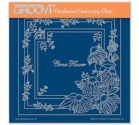 Clarity Stamps Linda's Cone Flower & Lace A5 Square Groovi Plate