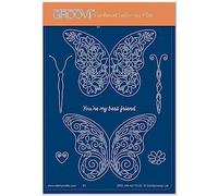 Clarity Stamps Love You So Much Butterflies A6 Groovi Plate