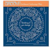 Clarity Stamps Thinking of You Always Round Floral Frame A5 Square Groovi Plate