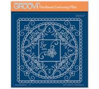 Clarity Stamps Tina's Floral Swirls & Corners All in One - for You A5 Square Groovi Plate