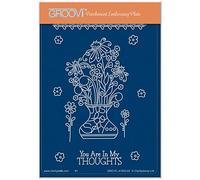 Clarity Stamps Tina's Just to Say Flowers A6 Groovi Plate