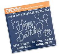 Claritystamp Groovi Plate - Happy Birthday A5 Square