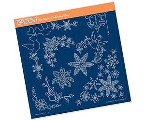 Claritystamp Tina's Christmas #2 A4 Square Groovi Parchment Embossing Plate