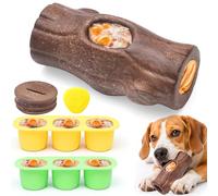 ClariVora Interactive Dog Toys, Dog Puzzle Toy, Frozen Treat Toy to Keep Them Busy, Chew Toys, Branch Shape with Peanut Butter Grooves, Enrichment Toys for Dogs, Durable, BPA & PVC-Free