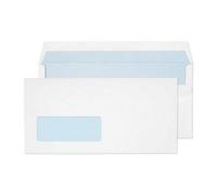 Clark Blake Purely Everyday Dl 110 X 220 mm 90 Gsm Window Self Seal Wallet Envelopes (13884/50 Pr) White - Pack Of 50