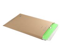 Clark Blake Purely Packaging 353 X 250 mm Corrugated Envelopes Plastic Free Peel & Seal Tamper Evident Recycled (Pce40) Brown Kraft -