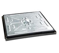 Clark Drain 300x300mm 5T Galvanised Steel Manhole Cover Single Seal with Frame PC2BG