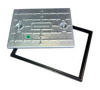 Clark Drain 600mm X 450mm 5T Galvanised Steel Manhole Cover & Frame Pc6Bg Overall Size Including Frame Is 663mm X 513mm