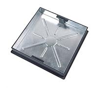 Clark Drain CD 450SR Block Pavior Recessed Manhole Cover, Galvanised Steel/Black, 450 x 450 x 80 mm