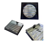 Clark Drain Cd450Sr 450mm X 450mm X 80mm Deep Recessed Square To Round Manhole Cover Size Including Frame Is 580mm X 580mm X 88mm