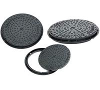 Clark Drain CD452 Inspection Chamber DualLock Plastic Solid Top Manhole Cover & Frame 550mm(Diameter) 3.5T