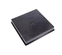 Clark Drain CD456 Square to Round Solid Top Manhole Cover 3.5T, Multi-Directional and Adjustable Level