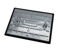 Clark Drain Pc6Bg3 Galvanised Steel Manhole Cover & Frame 5T Rectangle Access Panel Sealed Locked Drainage 600X450mm
