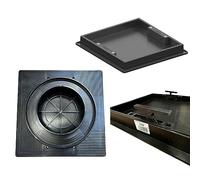 Clark Drain T1G3P 440mm (L) x 440mm (W) x 52mm (D) Overall Size Recessed Square to Round Manhole Cover to Suite risers from 220mm to 300mm Locked and Sealed with Built in Handles