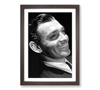 Clark Gable Framed Print | A2 Walnut Framed Wall Art | Ready to Hang | Modern Nature Picture | Living Room Bedroom Lounge Office