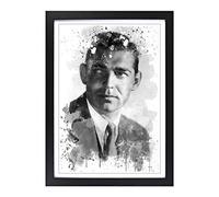 Clark Gable Head Shot V3 Framed Print | A2 Black Framed Wall Art | Ready to Hang | Modern Nature Picture | Living Room Bedroom Lounge Office