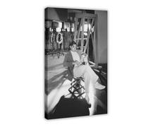 Clark Gable on A Studio Set C. 1930 - Black & White Canvas Poster Wall Art Decor Print Picture Paintings for Living Room Bedroom Decoration 24x36inch(60x90cm)