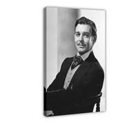 Clark Gable Poster Canvas Poster Wall Art Decor Print Picture Paintings for Living Room Bedroom Decoration 16x24inch(40x60cm)