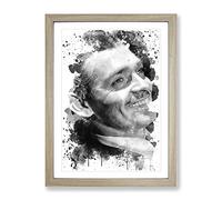 Clark Gable V3 Modern Framed Print | A2 Oak Framed Wall Art | Ready to Hang | Modern Nature Picture | Living Room Bedroom Lounge Office
