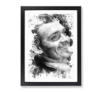 Clark Gable V3 Modern Framed Print | A4 Black Framed Wall Art | Ready to Hang | Modern Nature Picture | Living Room Bedroom Lounge Office