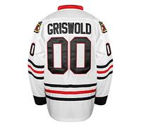 Clark Griswold Jersey #00 X-Mas Christmas Vacation The Movie Ice Hocey Jersey - White - Medium