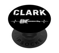 Clark Guitar Heartbeat Music Guitarist Retro Vintage PopSockets Adhesive PopGrip