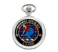 Clark Lion Scottish Clan Crest Full Hunter Pocket Watch
