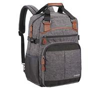 Clark & Mayfield Reed Backpack 17 - Slate Grey with Brown Trim
