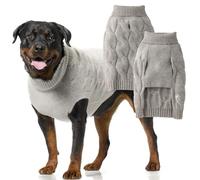 Clark - The Chunky Cable Sweater Vest 100% Cashmere Cable Sweater Pet Pullover for Small, Medium and Large Dogs, Cashmere Mist, X-Large