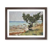 Clark Voorhees Landscape Classic Painting Framed Print | A2 Walnut Framed Wall Art | Ready to Hang | Classic Historical Picture | Living Room Bedroom Lounge Office