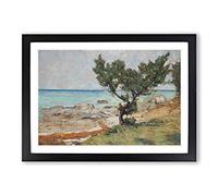 Clark Voorhees Landscape Framed Print | A2 Oak Framed Wall Art | Ready to Hang | Modern Nature Picture | Living Room Bedroom Lounge Office