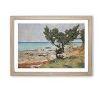 Clark Voorhees Landscape Framed Print | A2 Oak Framed Wall Art | Ready to Hang | Modern Nature Picture | Living Room Bedroom Lounge Office