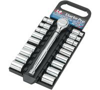 Clarke 1700758 Pro352 19 Piece 1/2 Drive Af/Metric Socket Set