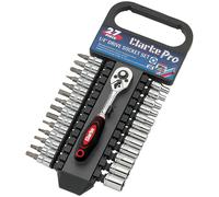 Clarke 1700764 Pro358 27Pce 1/4 Drive Socket & Socket Driver Set