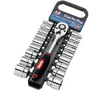 Clarke 1700766 Pro360 19 Piece 1/2 Drive Ratchet & Socket Set